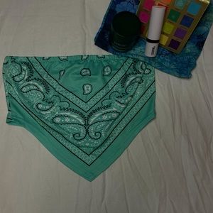 Bando crop top, festive, teal